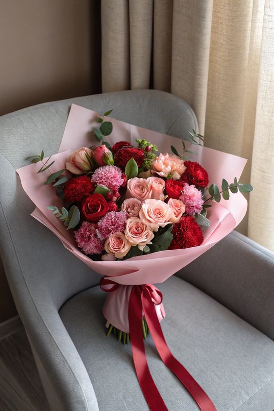 باقة ورودأنيقة من لافلورا